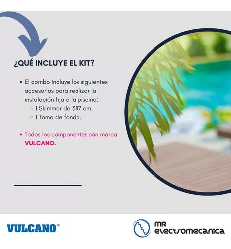 Kit Hormigon Vulcano Skimmer Boca Cm Toma De Fondo En San