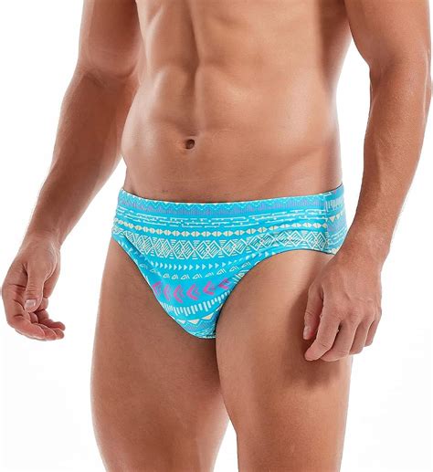 Buy AIMPACT Mens Vintage Swim Briefs Sexy Bikini Swimwear Quick Dry Retro Swimsuit With Print