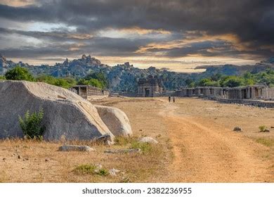 Hampi Ancient Village South Indian State Stock Photo 2382236955 ...