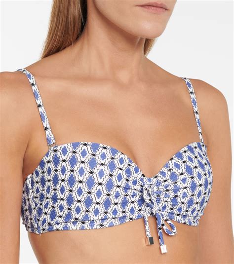 Sahara Printed Bikini Top In Blue Heidi Klein Mytheresa