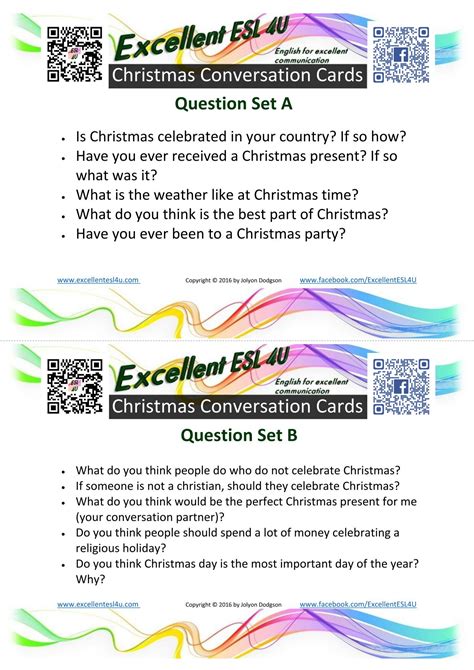 ESL Christmas Conversation