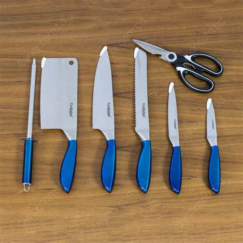 Cookstyle 8 Pcs Kitchen Knife Set With Rotating Knife Stand Cynor