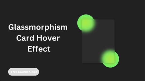 Glassmorphism Card Hover Effect Tutorial Glass Morphism Css Free Source Code Demo Code