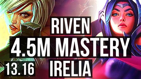 Riven Vs Irelia Top 4 5m Mastery 3100 Games 5 0 2 Na