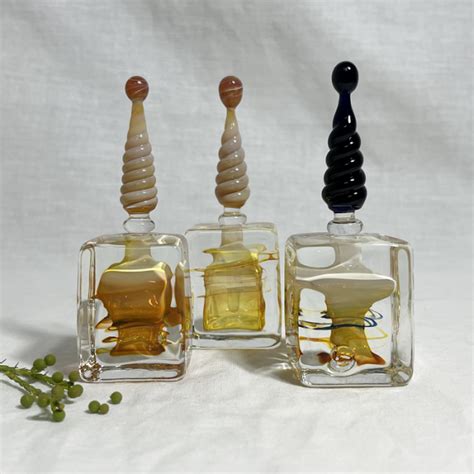 Handmade Glass Perfume Bottles Centre Right Sold Town Country