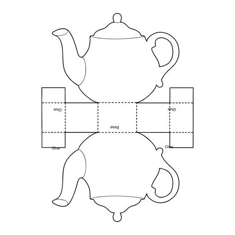 Teapot Card Template - Printable Calendars AT A GLANCE