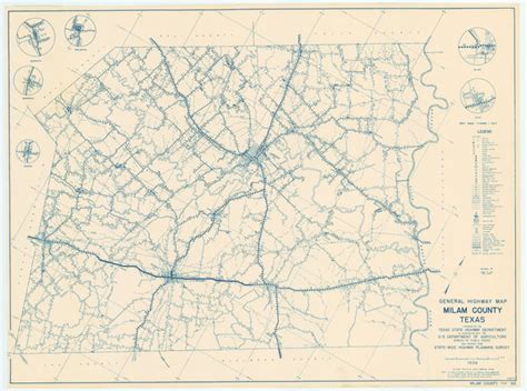 Milam County Texas Historical Map 1936 – Texas Map Store