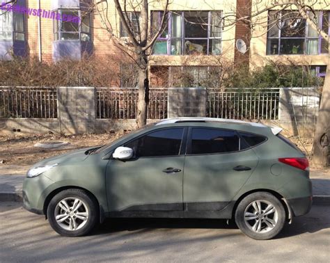 Hyundai Ix35 Is Matte Green In China CarNewsChina