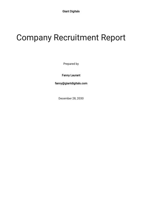 10 Free Recruitment Report Templates Edit And Download