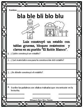 Silabas Trabadas Bl Br Lecturitas De Fluidez By Bilingual Stars