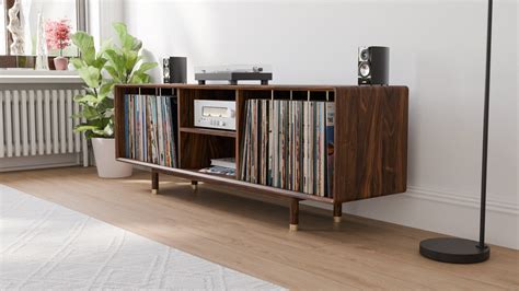 Mid Century Modern Xl Vinyl Record Storage Console Ultimate Record