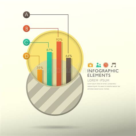 Abstract Bar Chart Infographics Stock Vector Illustration Of Leaflet