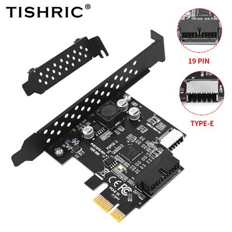 Tishric Pcie 1x To Usb Type E Usb 19pin Pci Express Multiplier Riser