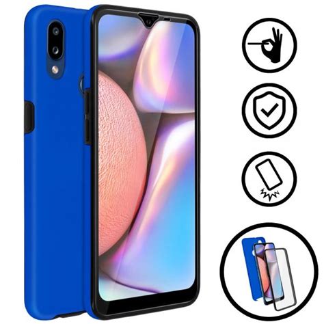 Avizar Capa Samsung Galaxy A10s 360ª Silicone Policarbonato Azul