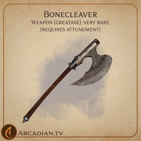 Bonecleaver New Dnd Magic Weapon Arcadian Media