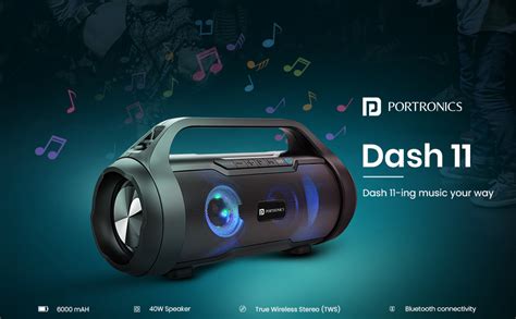 Portronics Dash W Bluetooth Speaker With Multi Colour Led Light