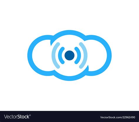 Sky Wifi Logo Icon Design Royalty Free Vector Image