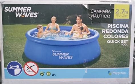 Piscina Circular Summer Waves 2 7 Mts X 76 Cm 3217 Lts Mercado Libre