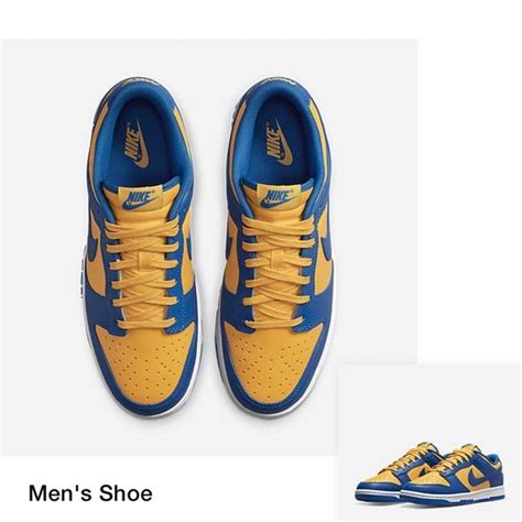 Nike Men's Blue and Yellow Trainers | Depop