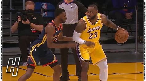 Andrew Wiggins Locks Down LeBron James Great Defensive Play Lakers