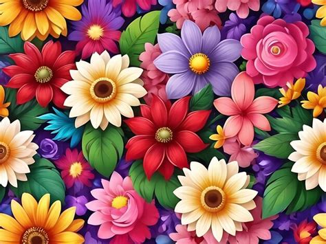 Premium Photo Colorful Beautiful Flower Background Ai Generated