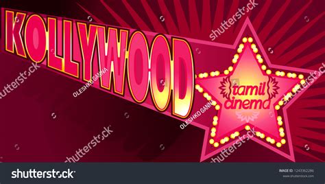 Kollywoodtamil Cinema Production Motion Pictures Tamil Stock Vector ...