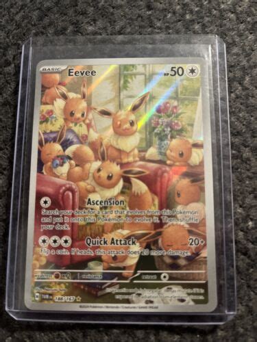 Eevee 188 167 Twilight Masquerade Illustration Rare Holo Full Art