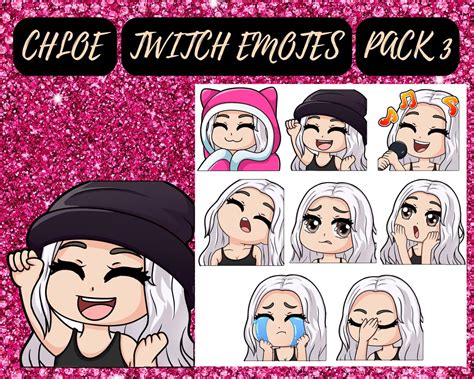 Twitch Female Emotes Chloe Blonde Hair Hazel Eyes Pale Skin Twitch Girl Emote Sub Emotes