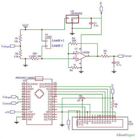 Schematic Arduino Nano Circuit Diagram