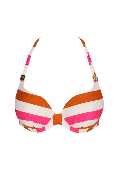 Bikini A Rayas Con Relleno Unas Con Descuento Bikini Con Relleno