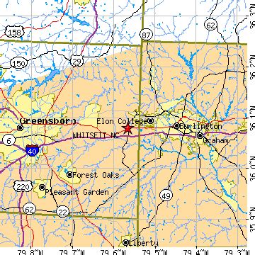 Whitsett, North Carolina (NC) ~ population data, races, housing & economy