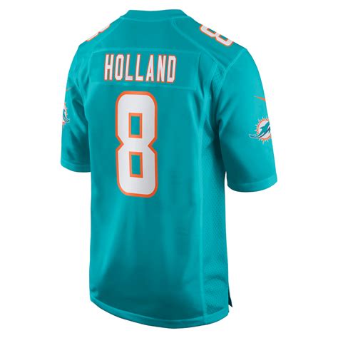 Men S Miami Dolphins Jevon Holland Nike Aqua Game Player Jersey