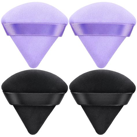 Amazon AMMON 4 Pcs Powder Puff Triangle Soft Makeup Powder Puff