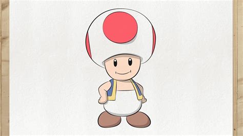 Como Dibujar A TOAD DE MARIO BROS Paso A Paso FACIL Y Rapido YouTube