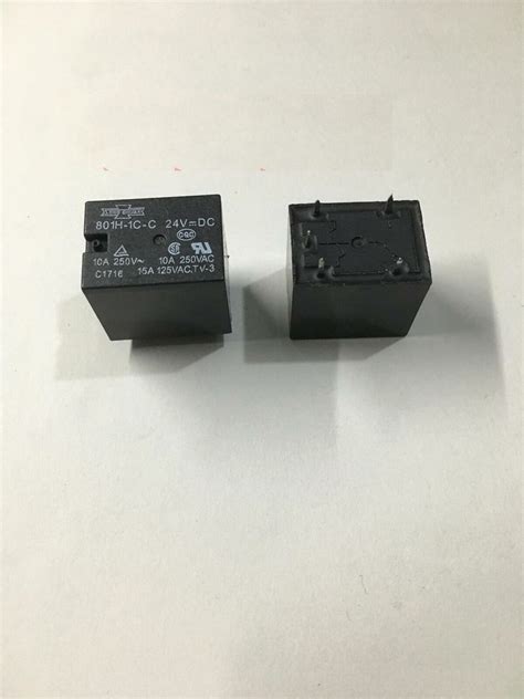 New 801H-1C-C 801H-1C-S 24VDC Power Relay 10A 250VAC 5 Pins x 10pcs | eBay