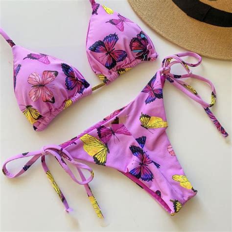 Europe And The United States Split Swimming Costume Tie Sexy Bikini Shopee Philippines