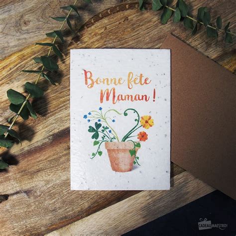 Carte Planter Bonne F Te Maman Achat Carte Planter Cadeau Maestro