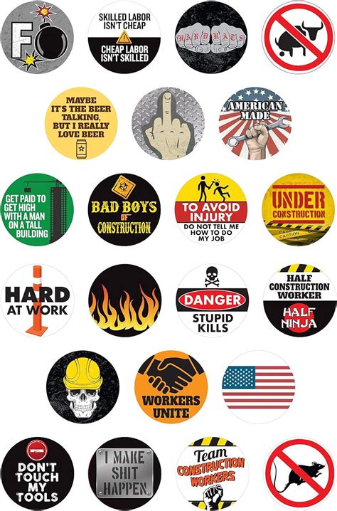 Amazon.com: Best of The Year #3 Set Funny Hard Hat & Helmet Stickers ...