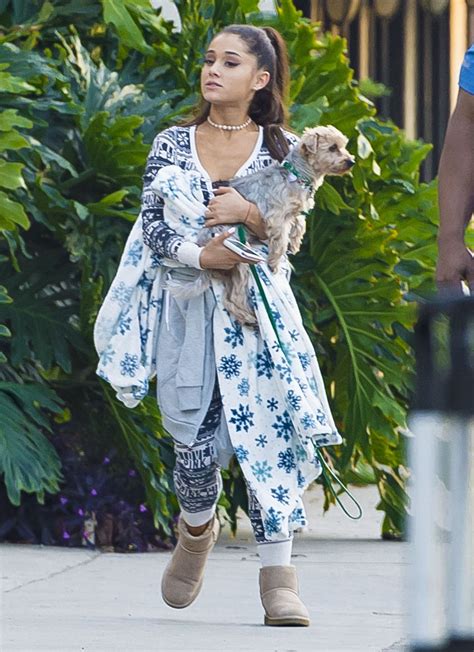 Ariana Grande with her Dog Out in Los Angeles – GotCeleb