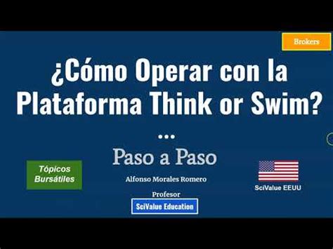 C Mo Operar Con La Plataforma Think Or Swim Youtube