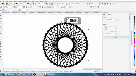 Corel Draw Tips Tricks Transformation Rotate Docker Shift Key Youtube