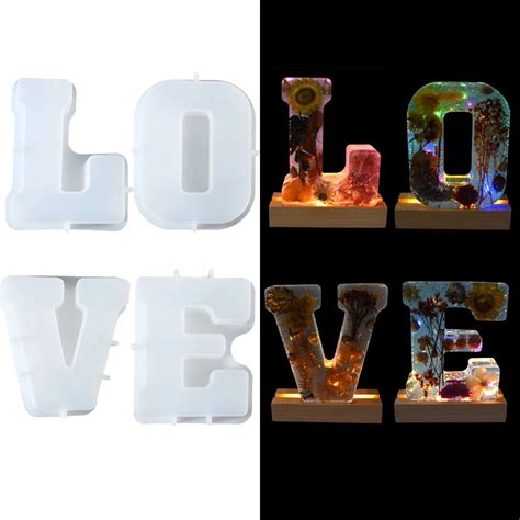 Large Letter Mould 26 Capital Letters Epoxy Resin Silicone Mold DIY