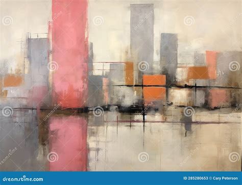 Layer Upon Layer An Expressionist City Skyline Stock Illustration