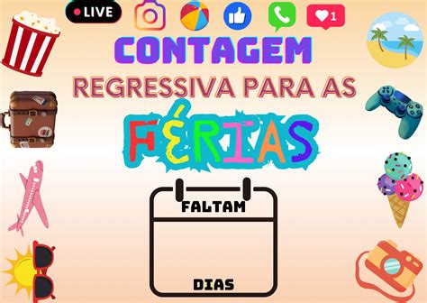 PAINEL CONTAGEM REGRESSIVA PARA AS FÉRIAS Atividades Interativas