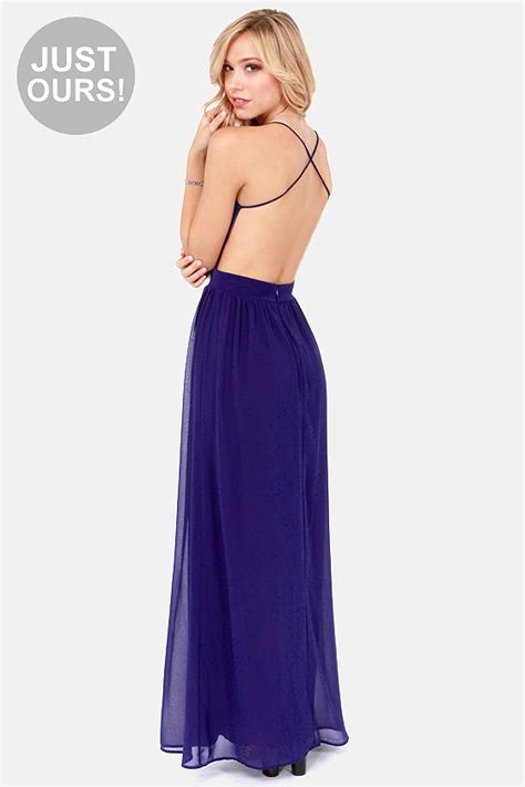 Sexy Backless Dress Blue Dress Maxi Dress 49 00 Lulus