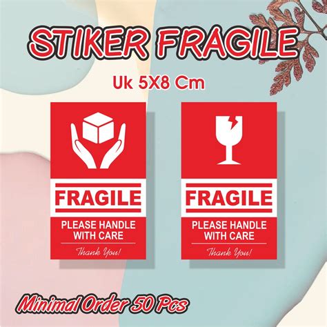 Jual STIKER FRAGILE LABEL FRAGILE STIKER FRAGILE MURAH TIKER