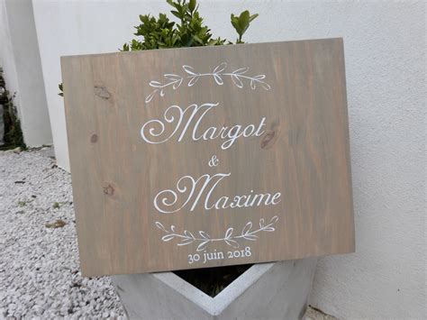 Panneau En Bois Massif Personnalisable Pancarte Mariage Personnalis E