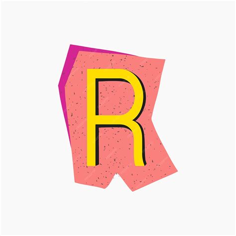 Premium Vector Letter R Magazine Cutout Element