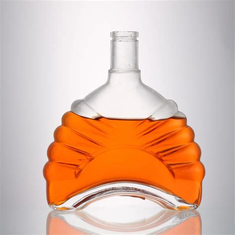 Custom Design Unique Flat Shape Ml Wine Glass Liquor Bottle With