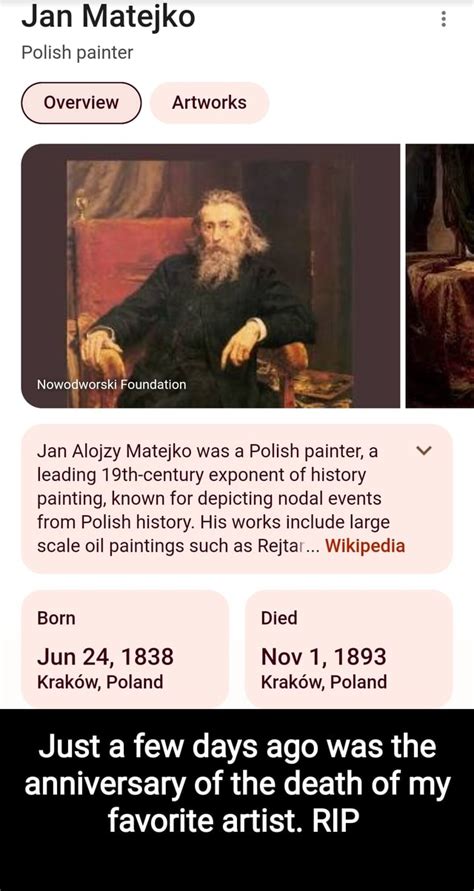 Jan Matejko Polish Painter Nowodworski Foundation Jan Alojzy Matejko